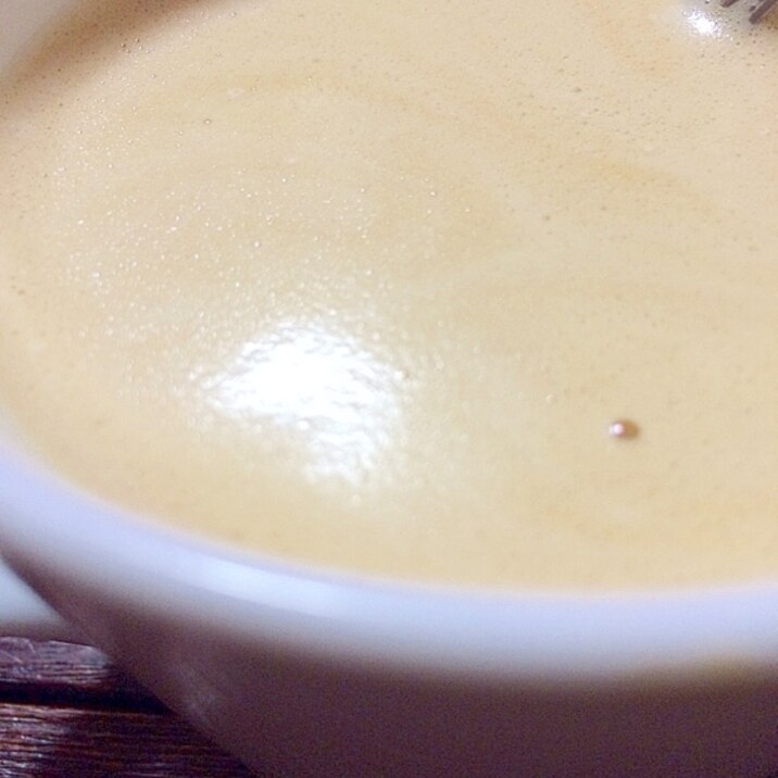 バニラアイスとプルーンのラムカフェオレ